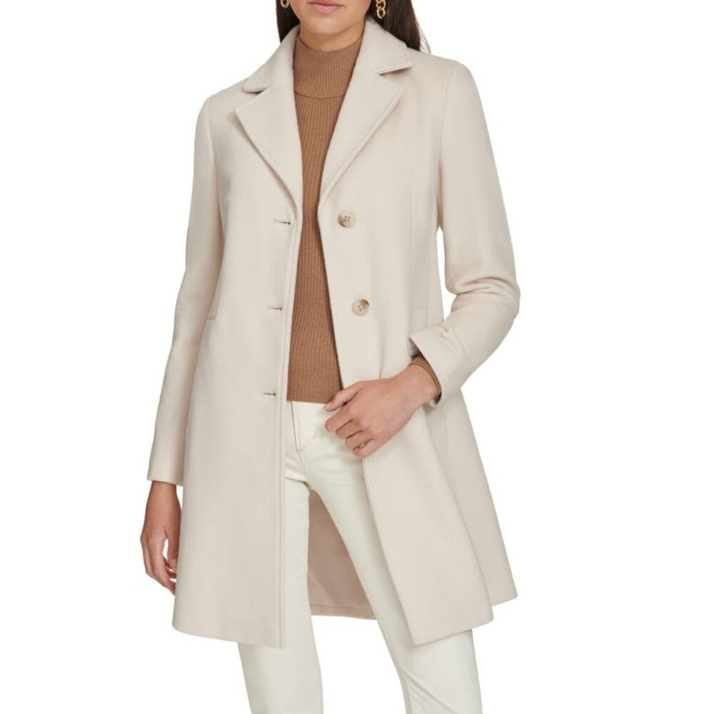 Calvin Klein Wool Cashmere Blend Walker Coat
